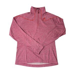 Adidas Women’s Pink Lightweight Quarter-Zip Pullover – M